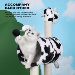 Cow Cat Tree Scratching Post Scratcher Tower Condo House Hanging Toys 86cm Condition: Brand New Pet Care > Cat Supplies V488-Z1A00044 Online Furniture