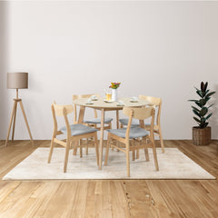 Cusco 100cm Round Dining Table Scandinavian Style Solid Rubberwood Natural Furniture > Dining V315-VOD-CUSC-02 Online Furniture