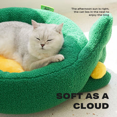 Dog Cat Pet Calming Bed Warm Soft Plush Round Nest Comfy Sleeping Gesture Bed Pet Care > Dog Supplies V488-Z1B00125 Online Furniture