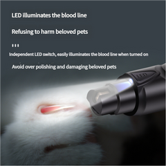 Dual-Speed Pet Nail Grinder with LED Light, USB Rechargeable, 5000-7500 RPM for Safe and Painless Grooming Pet Care > Cleaning & Maintenance > Pet Grooming Supplies V888-ELOSUNG10114 Online Furniture