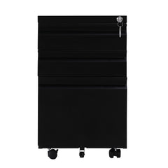 EKKIO 3 Drawer Mobile File Cabinet with Lock (Black) EK-FCD-100-XM Furniture > Office V227-2997101000991 Online Furniture