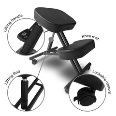 EKKIO Adjustable Ergonomic Office Kneeling Chair (Black) EK-KC-100-TH Furniture > Office V227-2997386001990 Online Furniture