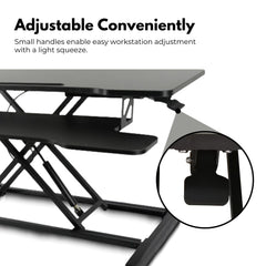 EKKIO Adjustable Standing Desk Riser with Gas Spring (Black) EK-DSR-100-MS Furniture > Office V227-2997386001994 Online Furniture