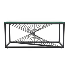 Eleganza Glass Enclave Coffee Table Furniture > Living Room > Coffee Tables V264-TAB-728S-BLK-NA-1 Online Furniture