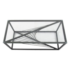 Eleganza Glass Enclave Coffee Table Furniture > Living Room > Coffee Tables V264-TAB-728S-BLK-NA-1 Online Furniture