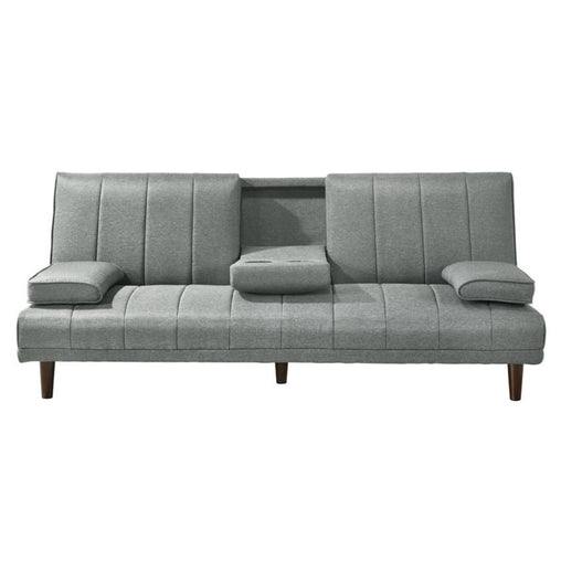 Fabric Sofa Bed with Cup Holder 3 Seater Lounge Couch - Light Grey Furniture > Sofas V80-CP-SBCH188-LG Online Furniture