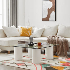 Gabby Glass Coffee Table Furniture > Living Room V80-GBRL-GLS-CT Online Furniture