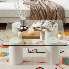 Gabby Glass Coffee Table Furniture > Living Room V80-GBRL-GLS-CT Online Furniture