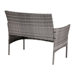 Gardeon 4 Seater Outdoor Sofa Set Wicker Setting Table Chair Furniture Grey Furniture > Outdoor ODF-B-PATIO-17007-GR-AB Online Furniture