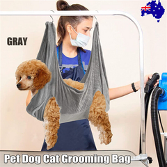 Gray Pet Dog Cat Grooming Bag Hammock Helper Restraint Bags for Bathing Trimming Nail L Pet Care > Cat Supplies > Cat Furniture V201-W12080814 Online Furniture