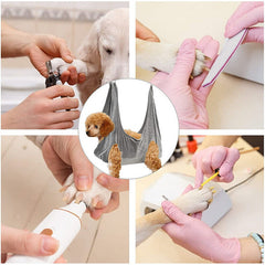 Gray Pet Dog Cat Grooming Bag Hammock Helper Restraint Bags for Bathing Trimming Nail L Pet Care > Cat Supplies > Cat Furniture V201-W12080814 Online Furniture