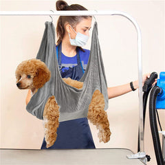 Gray Pet Dog Cat Grooming Bag Hammock Helper Restraint Bags for Bathing Trimming Nail L Pet Care > Cat Supplies > Cat Furniture V201-W12080814 Online Furniture