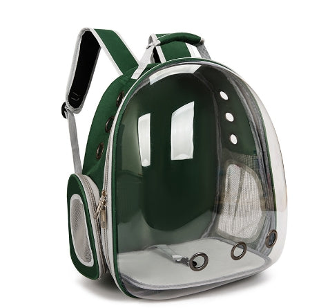 Green Pet Carrier Backpack with Transparent Window 33*18*42cm Pet Care > Cat Supplies > Cat Carriers & Crates V888-ELOSUNG10801 Online Furniture