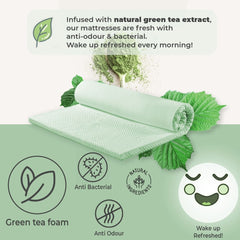 Green Tea Cool Gel Memory Foam Mattress 36cm 5 Zone Queen Furniture > Mattresses V80-DD-36153SG Online Furniture