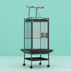 i.Pet Bird Cage Large Cages 155cm Parrot Aviary Stand-Alone Budgie Wheels Castor Pet Care > Bird > Bird Cages & Stands PET-BIRDCAGE-H155-BK Online Furniture