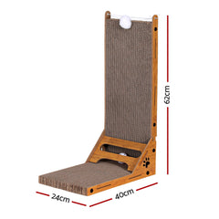 i.Pet Cat Scratching Board Scratcher Cardboard Kitten Indoor Climbing Toy Catnip Pet Care > Cat Supplies PET-SCRATCH-L62-BR Online Furniture