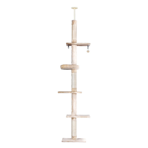 i.Pet Cat Tree 290cm Tower Scratching Cats Post Scratcher Floor to Ceiling Bed Pet Care > Cat Supplies PET-CAT-POLE-BEWH Online Furniture