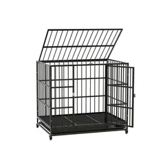 i.Pet Dog Cage Crate Large Puppy Cat Anti-Bite Pet Kennel Wheels w/Tray Metal Pet Care > Coops & Hutches > Small Animal Habitats & Cages PET-DOG-CAGE-95 Online Furniture