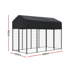 i.Pet Dog Kennel Extra Large House Outdoor Playpen Pet Puppy Metal Backyard Pet Care > Dog Supplies > Dog Kennels PET-DOG-CAGE-250-AB Online Furniture