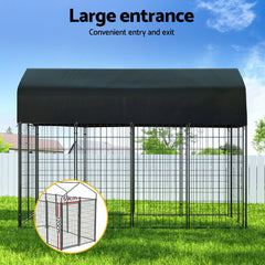 i.Pet Dog Kennel Extra Large House Outdoor Playpen Pet Puppy Metal Backyard Pet Care > Dog Supplies > Dog Kennels PET-DOG-CAGE-250-AB Online Furniture