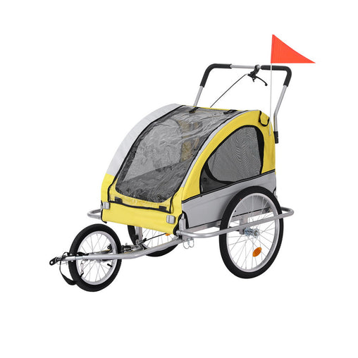 i.Pet Pet Bike Trailer Dog Stroller Pram Bicycle Large Travel Cycling Foldable Pet Care > Cat Supplies PET-STROLLER-TR-3WL-M-GR Online Furniture