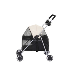 i.Pet Pet Stroller Pram Dog Cat Carrier Cage Large Travel Pushchair Foldable 4 Wheels Pet Care > Dog Supplies PET-STROLLER-92-BW Online Furniture