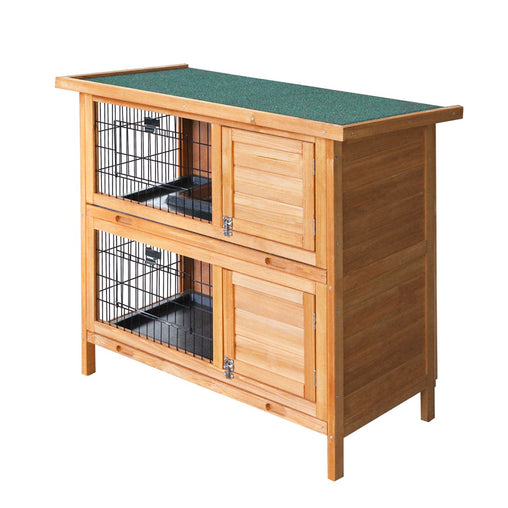 i.Pet Rabbit Hutch 91.5cm x 45cm x 82cm Chicken Coop Large Wooden House Run Cage Pet Bunny Pet Care > Coops & Hutches > Small Animal Habitats & Cages PET-GT-RHT1240 Online Furniture