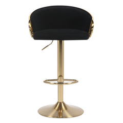 JENSEN GOLD GAS LIFT BAR STOOL Furniture > Bar Stools & Chairs > Arm Chairs & Recliners V742-JY3034YBLACK Online Furniture