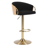 JENSEN GOLD GAS LIFT BAR STOOL