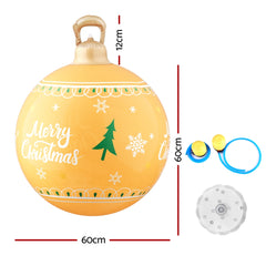 Jingle Jollys Christmas Inflatable Ball 60cm Led Illuminated Xmas Decoration Occasions > Christmas > Christmas Decorations XMAS-INF-BAUBLE-MERRY-GOLD Online Furniture