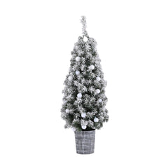 Jingle Jollys Christmas Tree 1.2M Potted Snowy Xmas Tree Occasions > Christmas > Christmas Trees XM-TR-4FT-GS-LED-POT Online Furniture