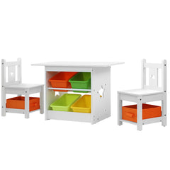 Keezi 3PCS Kids Table and Chairs Set Children Furniture Play Toys Storage Box Baby & Kids > Kid's Furniture KPF-B-OTTC-CFL Online Furniture