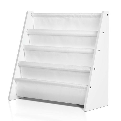 Keezi 4 Tiers Kids Bookshelf Magazine Shelf Children Bookcase Rack Organiser Baby & Kids > Kid's Furniture FURNI-G-MAG257-WH Online Furniture