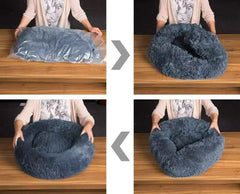 Large-60cm Dark Gray PawfectFriend Dog Pet Cat Calming Bed Plush Beds Large Fluffy Donut Comfy Cushion Puppy Mat Pet Care > Dog Supplies > Dog Beds V571-740111698931 Online Furniture