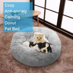 Large-60cm Dark Gray PawfectFriend Dog Pet Cat Calming Bed Plush Beds Large Fluffy Donut Comfy Cushion Puppy Mat Pet Care > Dog Supplies > Dog Beds V571-740111698931 Online Furniture