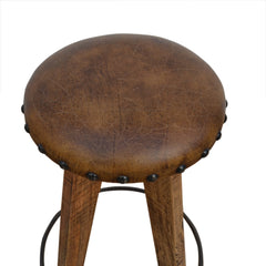 LEATHER MUSHROOM STOOL Furniture > Bar Stools & Chairs > Arm Chairs & Recliners V742-M11068 Online Furniture