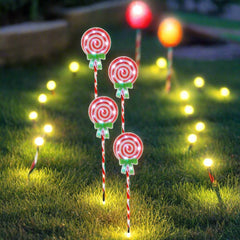 LED Candy Lollipop Path Lights 4pk Occasions > Christmas > Outdoor Decorations & Lights V720-XL1124 Online Furniture