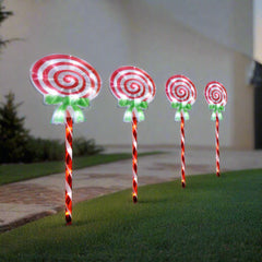 LED Candy Lollipop Path Lights 4pk Occasions > Christmas > Outdoor Decorations & Lights V720-XL1124 Online Furniture