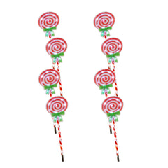 LED Candy Lollipop Path Lights 4pk Occasions > Christmas > Outdoor Decorations & Lights V720-XL1124 Online Furniture