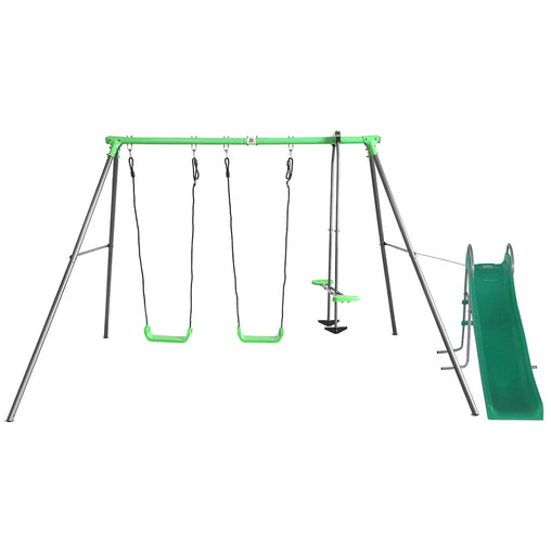 Lifespan Kids Hurley 2 Metal Swing Set with Slide Baby & Kids > Toys V420-PEHURLEY2-SLIDE Online Furniture