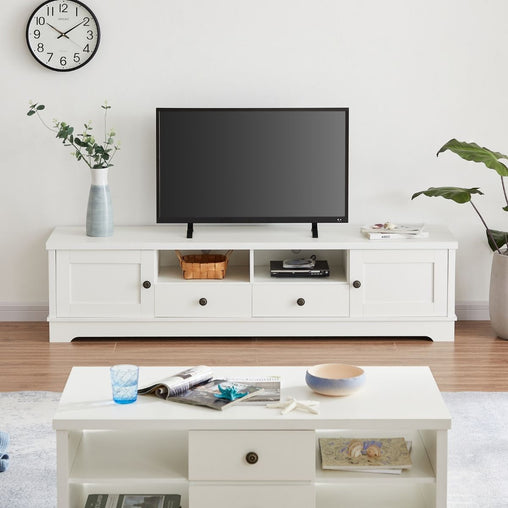 Margaux White Coastal Style 180cm Entertainment Unit Furniture > Living Room V80-CCO-TV180-WHT Online Furniture