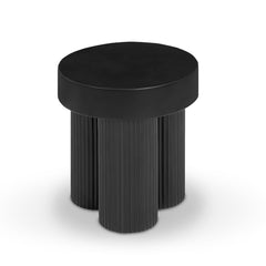 Maya Ribbed Black Side Table Furniture > Living Room V80-MASN-ST-BLK Online Furniture