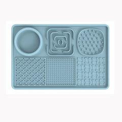 Multi-Functional Slow Feeder Mat for Dogs- Anti-Slip Lick Pad with Multiple Textures Rectangle 2PCS (Blue & Grey) Pet Care > Dog Supplies > Dog Bowls, Feeders & Waterers V888-ELOSUNG10442 Online Furniture