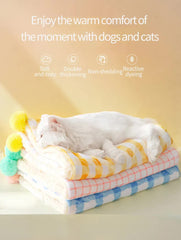 Multi-Use Pet Blanket -Soft Cushion, Blanket, and Pillow for Cats and Small Dogs, Blue XL100*78CM Pet Care > Cat Supplies > Cat Furniture V888-ELOSUNG10427 Online Furniture