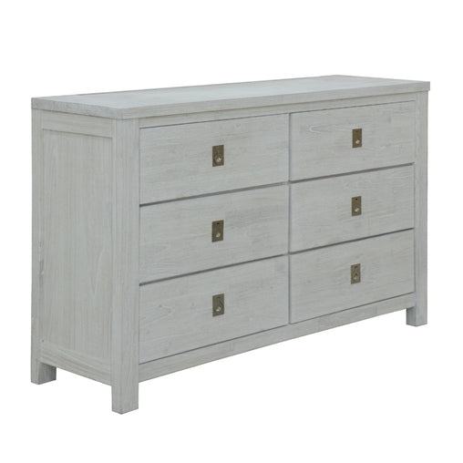 Myer Dresser 6 Chest of Drawers Storage Cabinet White Wash Furniture > Bedroom V315-VOB-ATLA-06 Online Furniture