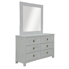 Myer Dresser 6 Chest of Drawers Storage Cabinet White Wash Furniture > Bedroom V315-VOB-ATLA-06 Online Furniture