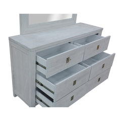 Myer Dresser 6 Chest of Drawers Storage Cabinet White Wash Furniture > Bedroom V315-VOB-ATLA-06 Online Furniture