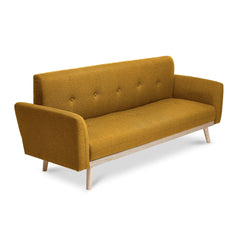 Nicholas 3-Seater Yellow Foldable Sofa Bed Furniture > Sofas V80-NKO-19284-YLW Online Furniture