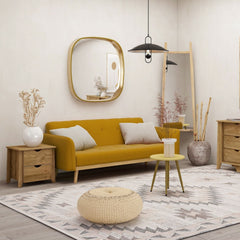 Nicholas 3-Seater Yellow Foldable Sofa Bed Furniture > Sofas V80-NKO-19284-YLW Online Furniture