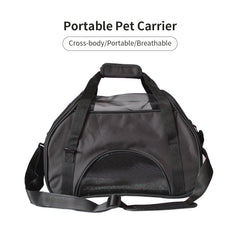 Ondoing Black Portable Pet Carrier Tote Travel Bag Kennel Soft Dog Crate Cage Outdoor Pet Care > Cat Supplies V587-6954739806249 Online Furniture